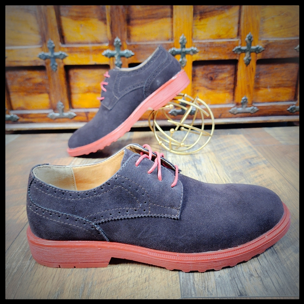 iMarc Brown/Red Derbys Size 8